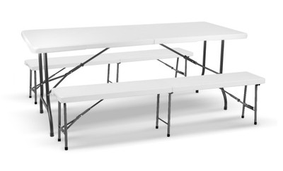 Catering asztal készlet + 2 pad 180cm