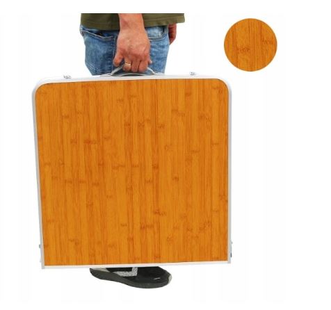 Masă de camping 120x60cm și 4 scaune Brown