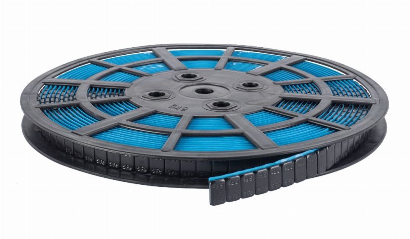 ALU SLIM - FE 5 g Klebegewicht für Räder auf einer 6 kg Rolle, schwarz lackiert