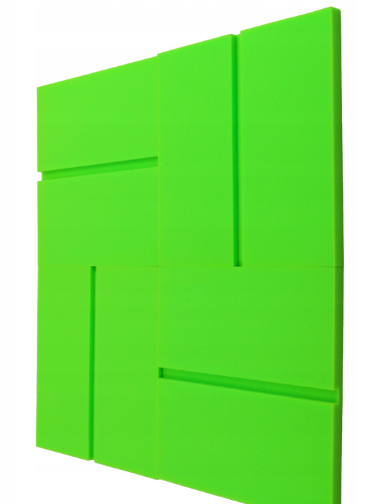 Akustický panel Obdélníky 50x50cm, tloušťka 3cm, světle zelený