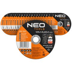Řezné kotouče na kov/INOX 125 x 1,0 x 22,2 mm, 41 A60-S-BF, 25 ks v kartonu. Vyrobeno v PL 08-720
