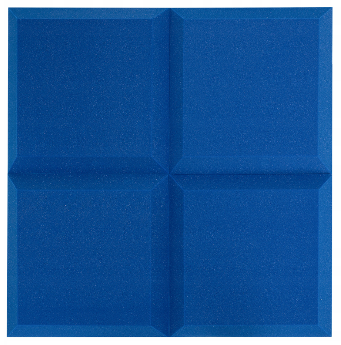 Akustický panel trapéz 50x50cm, tloušťka 5cm, modrý