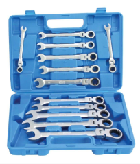 Racsni és hajlékony csuklós csillag-villáskulcs készlet8-22mm 12db S-12FGW72