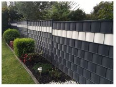 Засенчващо фолио за огради 19cm x 35m 450g/m2 Черно + щипки 24pcs