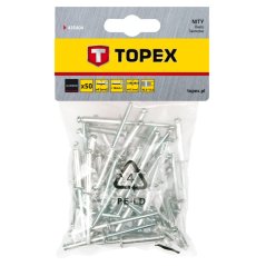 Aluminijaste zakovice za trganje 4,0 mm x 16 mm, 50 kosov 43E404