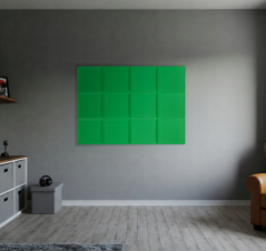 Akustična trapezna ploča 50x50 cm, debljina 5 cm, tamnozelena
