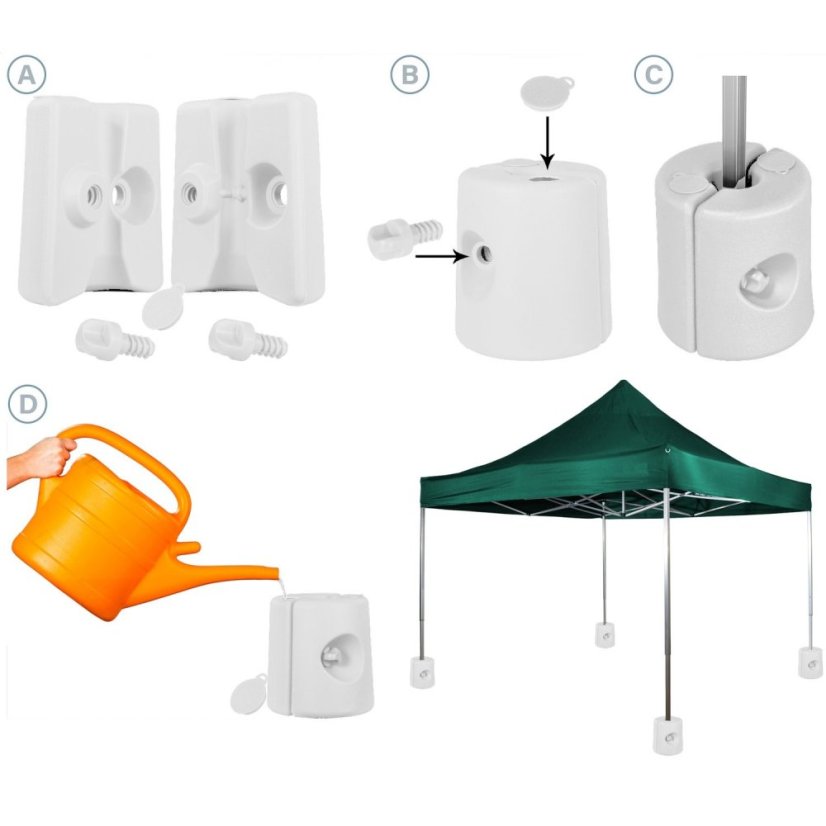 Pavilon láb súly WHITE