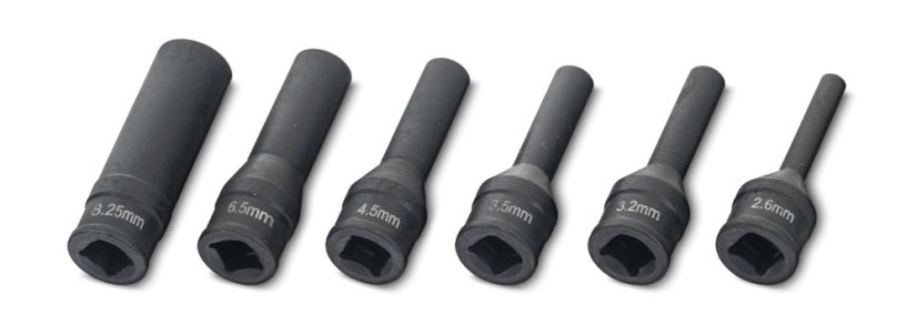 Set de chei pentru bujiile incandescente uzate 6 buc 1/4"