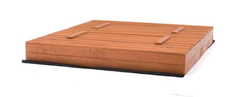 Sandkasten mit Bänken 160cm imprägniert + Abdeckfolie + Agrotextil SUN