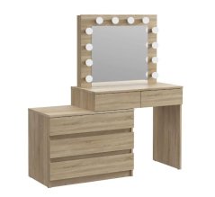 Тоалетна масичка с LED огледало Nicole Sonoma