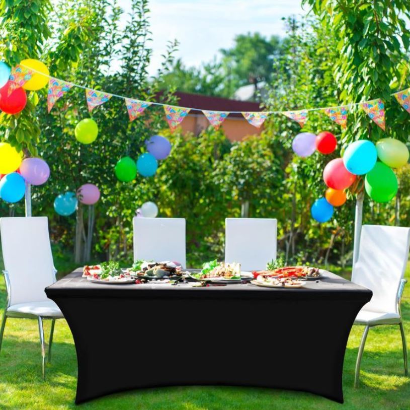 Catering asztalterítő 180cm elasztikus fekete