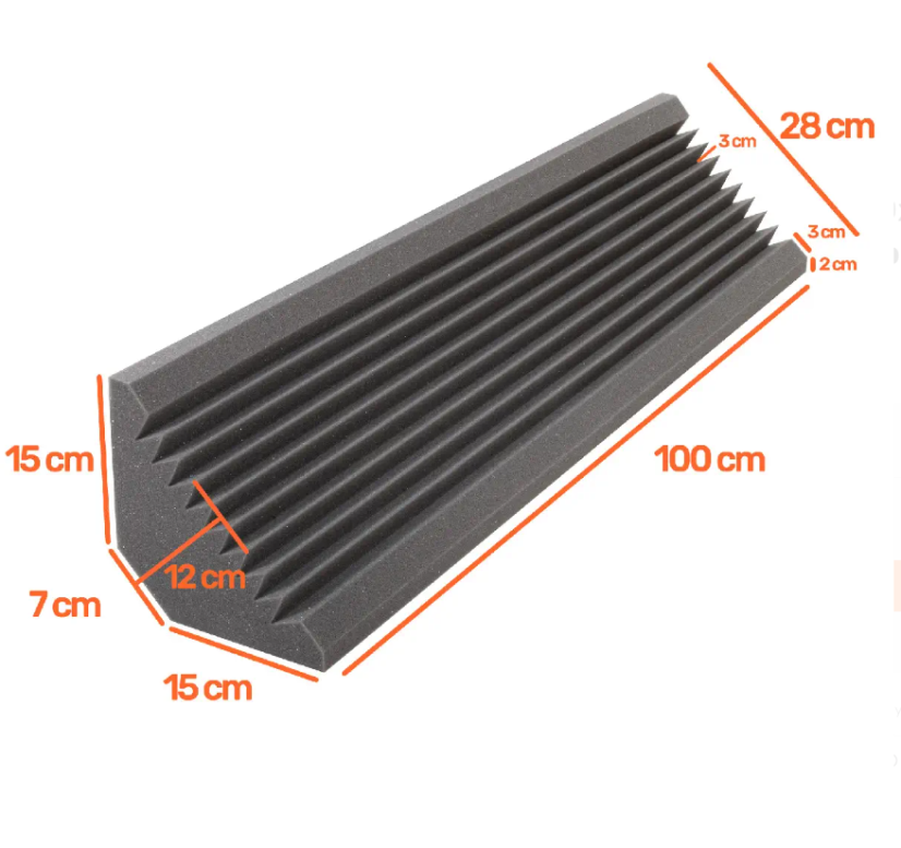Akustische Bassfalle - quadratisch 100x28x12 cm