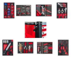 Professzionális szerszámkocsi 447 alkatrész 16 fiókos 79609