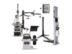 Vorteilspaket für Reifenservice – Reifenmontiermaschine mit Hilfsarm TCS 524 2V HA, Auswuchtmaschine VBS 210, Hebevorrichtung 400V EL S40M