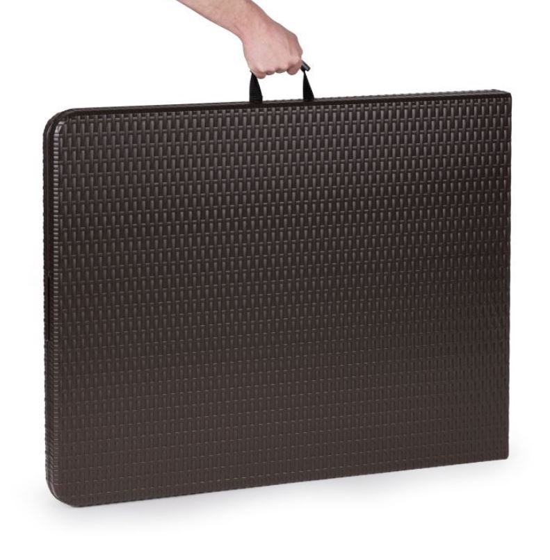 Catering készlet asztal + 2 pad 180cm Brown Rattan