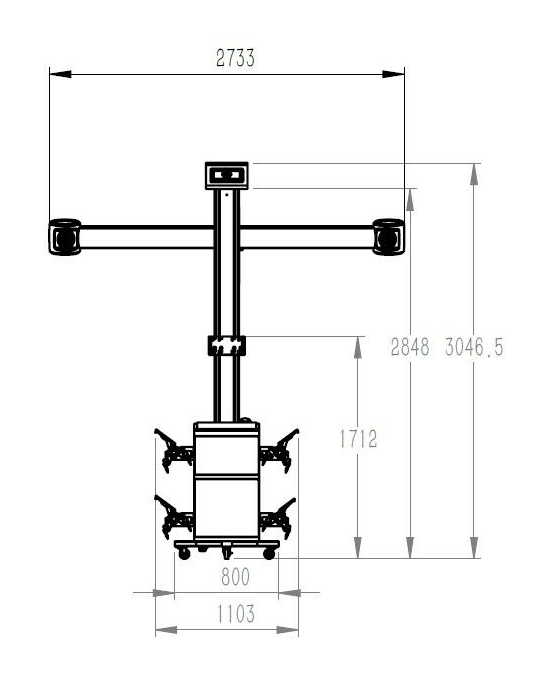 Aparat geometrie roți 3D Invento S400 – sistem automat, 230V
