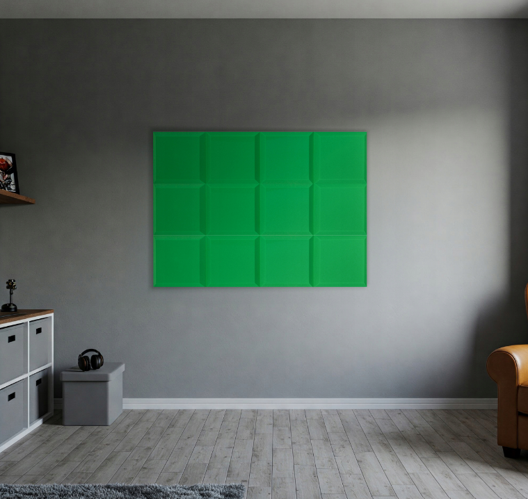 Akustična trapezna ploča 50x50 cm, debljina 5 cm, tamnozelena