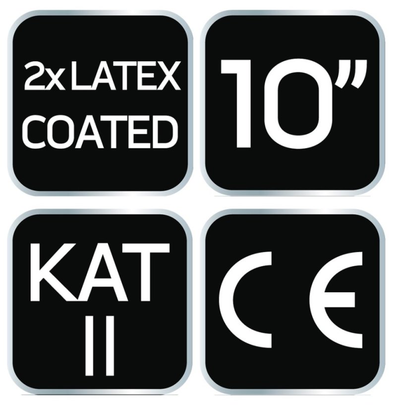 Arbeitshandschuhe, latexbeschichtetes Polyester (2 Schichten), 3141X, Größe 10 97-643-10