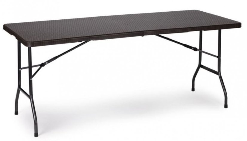 Catering készlet asztal + 2 pad 180cm Brown Rattan