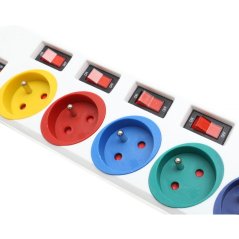 Hosszabbító kábel 5M 5 aljzat – kiegészítő kapcsolók KD4002