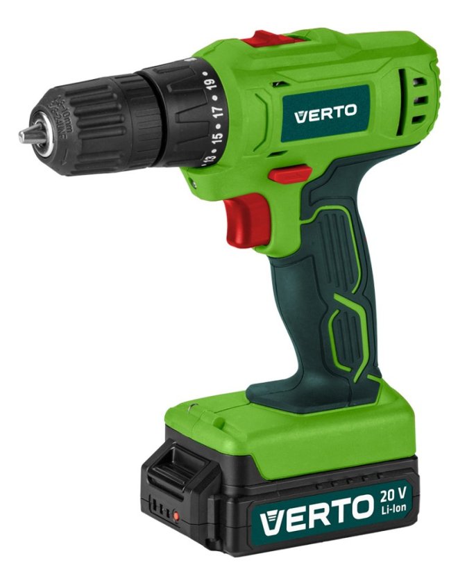 Akku-Bohrschrauber 2 x 20V, Li-Ion/1,5Ah, Koffer + Taschenlampe 50G293