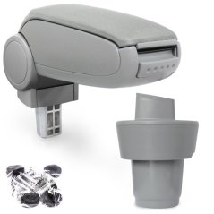 Lakťová opierka Škoda OCTAVIA 2 (1Z), šedá, textilný poťah