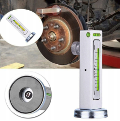 Magnetische Wasserwaage zur Einstellung des Ablenkwinkels