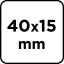 Laminált lemez 40 x 15 x 6 mm, P40 58T392