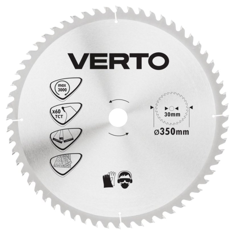 List pile, tvrdi metal, 350 x 30 mm, 60 zuba 61H144