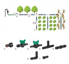 Set komponenti za navodnjavanje 16 mm - 81 kom.