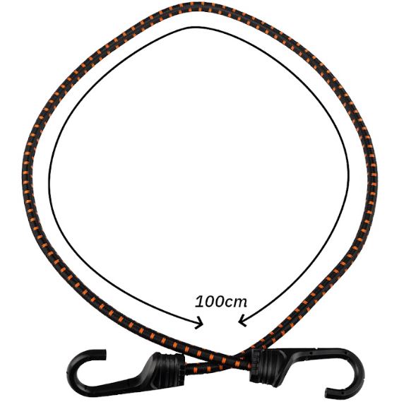 Bandă elastică cu cârlige metal-plastic, 100 cm, 2 buc