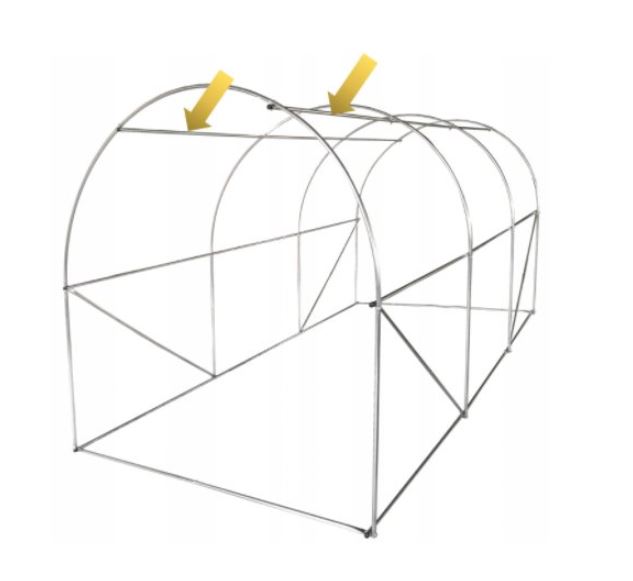 Konštrukcia k záhradnému fóliovníku 2x3,5m PREMIUM