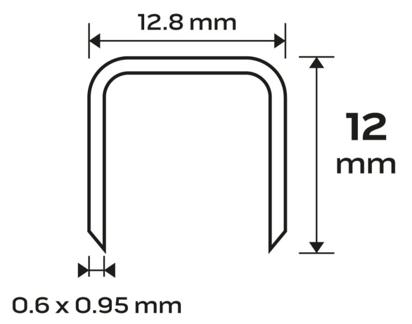 Verzinkte Heftklammern für Druckluft-Heftgeräte (14-572), GA21, Typ 80 (380), Länge 12 mm, 4000 14-613