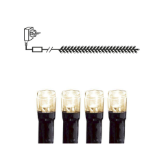 Dekoračné LED osvetlenie na vonku, 384LED, 2,3 m, teplá biela