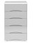 Regal na kolescih 5 polic White/ Grey