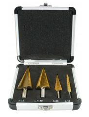 Sada stupňovitých vrtáků 4ks