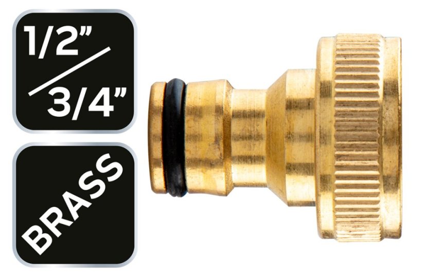 Anschluss für Wasserhahn 1/2"- 3/4", Messing 15-746