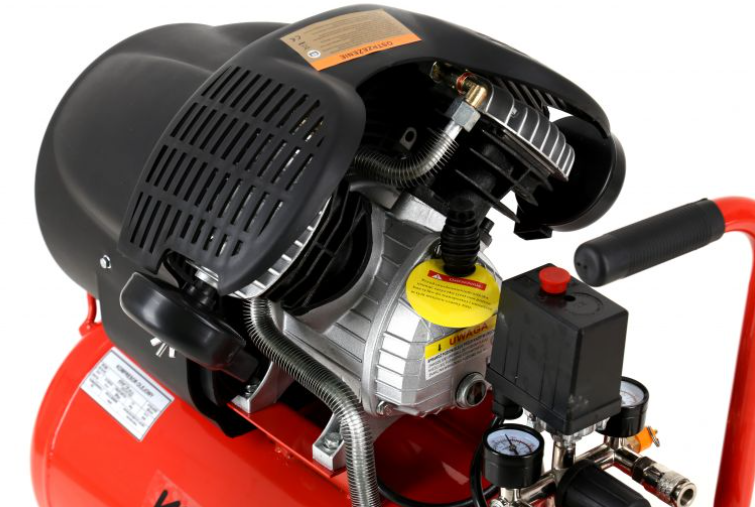 Olajkenésű légkompresszor 50L, 8bar, 3kW, 4HP, 320l/perc, 2 henger, 230V, hordozható, műhelybe/autóiparba, Kraft&Dele KD1484