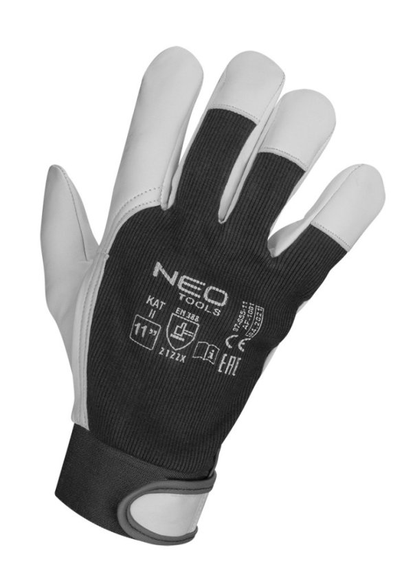 Arbeitshandschuhe, 2121X, Ziegenleder, Klettverschluss, Größe 11", CE 97-655-11