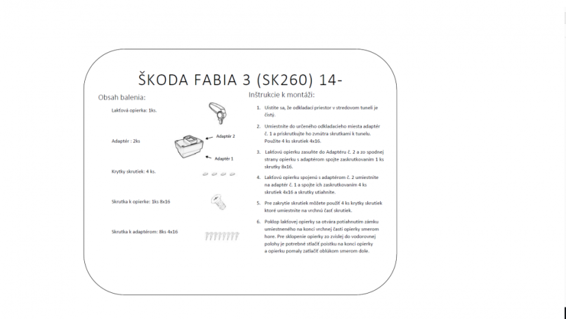 Cotieră Škoda FABIA 3 (SK260), husă textilă, neagră