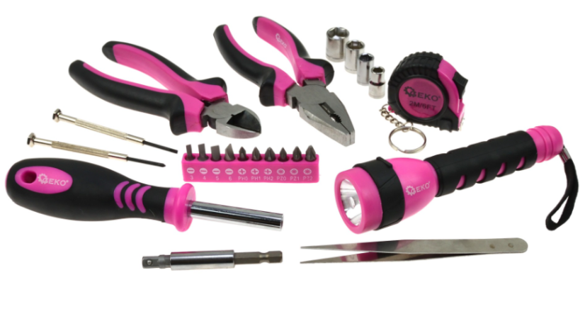 Szerszámkészlet 23db rózsaszín G10107