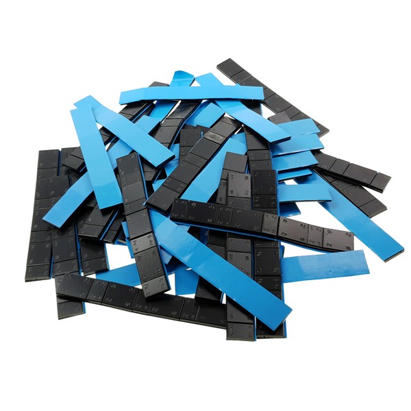 Samolepicí závaží Edgy Slim 60g pasek (5g/10g) 50ks Black