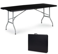 Cateringový stôl skladací 153cm čierny