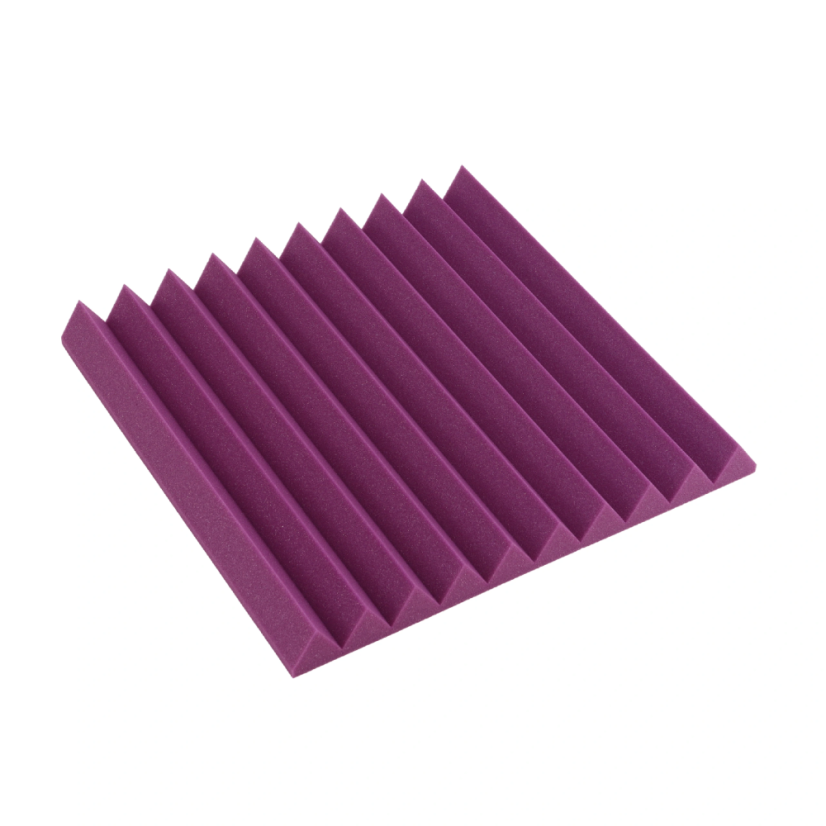 Akusztikai panel - ék alakú 50x50x5cm lila