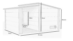 Kučica za pse s predsobljem Iris L