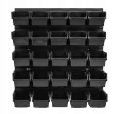 Zidna ploča za alat 39x39cm + 25 kutija BLACK