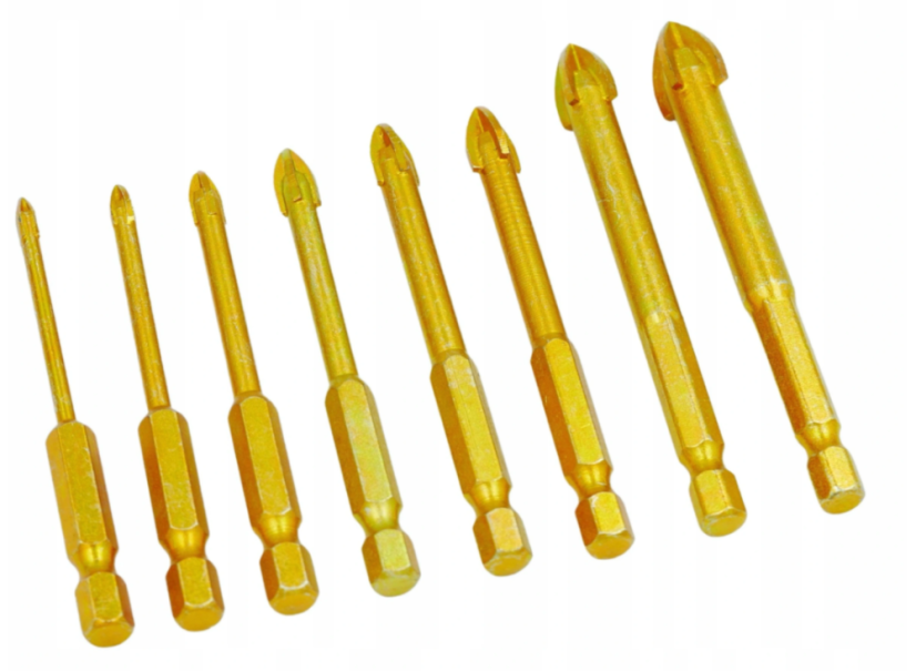 Fúrószár csempéhez és üveghez 8db 3, 4, 5, 6, 7, 8, 10, 12mm