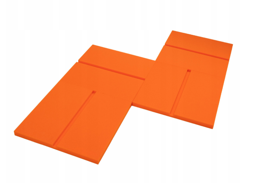 Akustický panel Obdélníky 50x50cm, tloušťka 3cm, oranžový