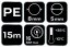 Furtun de presiune spiralat 5 x 8 mm, 15 m, PE 14-806-1