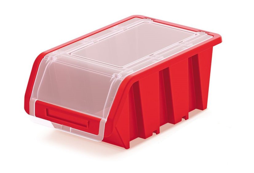 Aufbewahrungsbox mit Deckel 195x120x90mm Rot